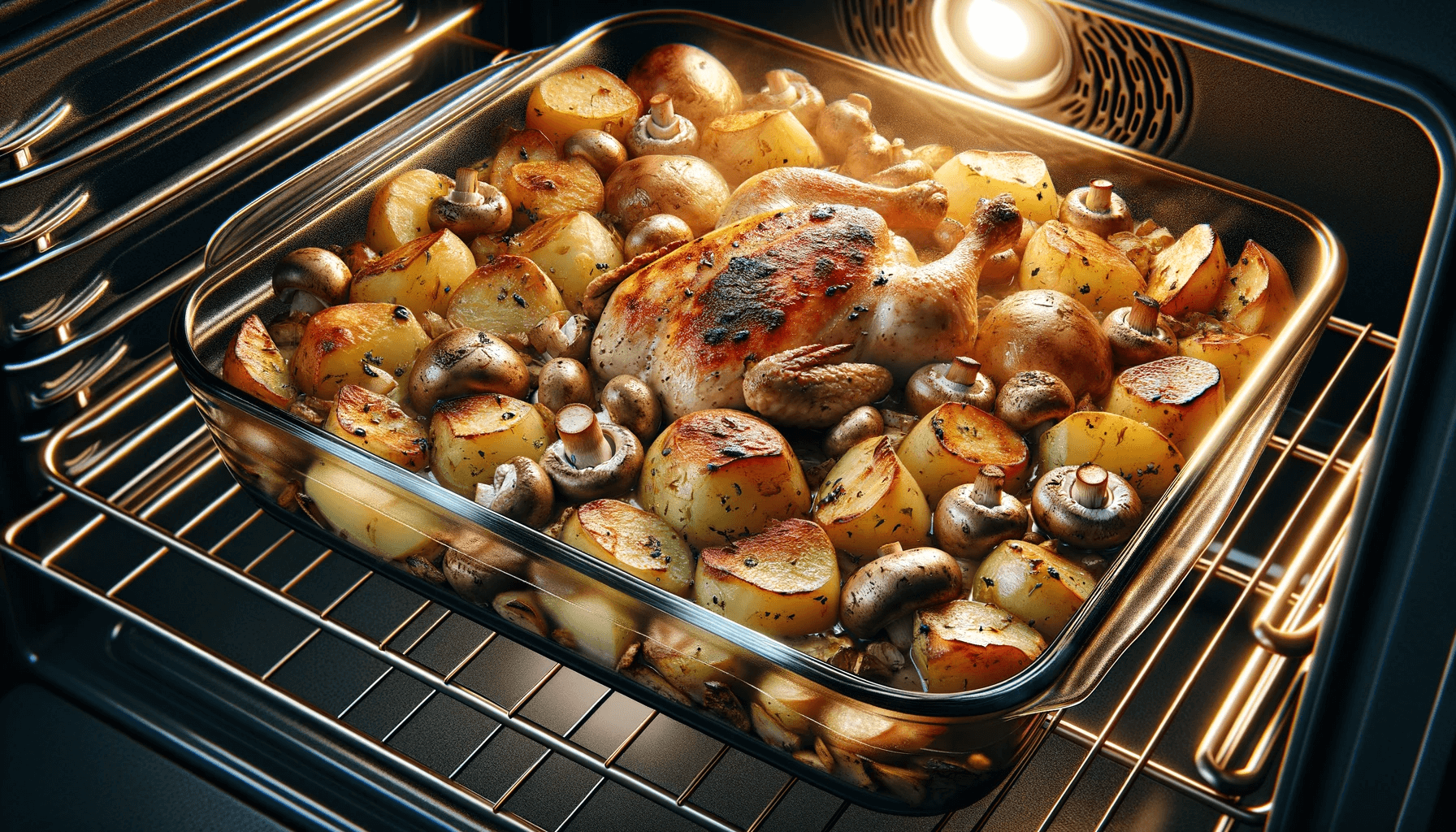 Лисички с картошкой и сыром в духовке — рецепт с фото пошагово