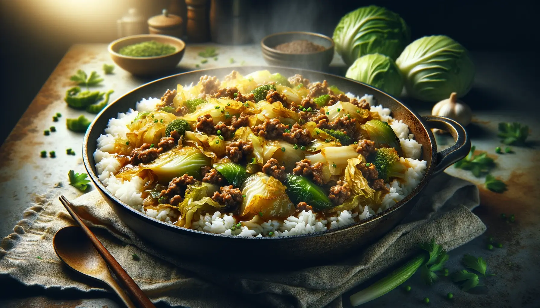 Тушеная капуста с рисом – пошаговый рецепт приготовления с фото
